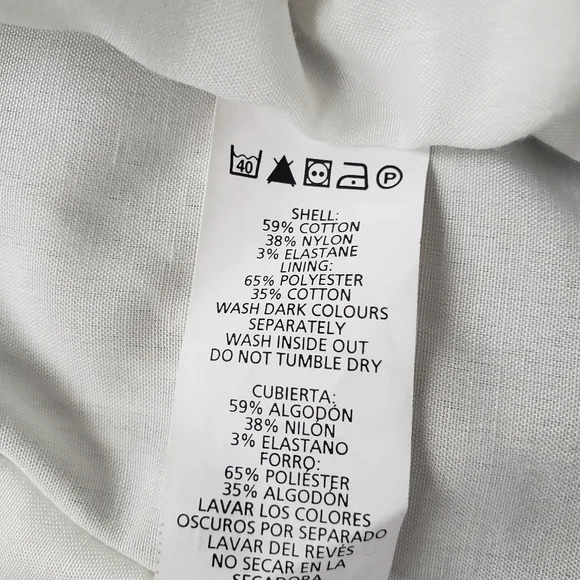 Atmosphere Grey and White Stripe Trench Coat Size 2-4 - Picture 11 of 16